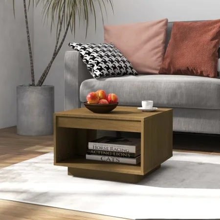 Mesa de centro de madera maciza pino marrón miel 50x50x33,5 cm de vidaXL, Mesas de centro - Ref: Foro24-808506, Precio: 47,25...