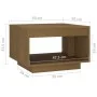 Mesa de centro de madera maciza pino marrón miel 50x50x33,5 cm de vidaXL, Mesas de centro - Ref: Foro24-808506, Precio: 47,25...