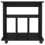 Armario con ruedas madera contrachapada negro 60x45x60 cm de vidaXL, Taquillas y armarios de almacenamiento - Ref: Foro24-808...