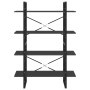 Estantería de 4 niveles madera contrachapada gris 40x30x140 cm en Librerías y estanterías | Comprar online en Foru.es