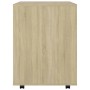 Armario con ruedas madera contrachapada roble Sonoma 60x53x72cm de vidaXL, Taquillas y armarios de almacenamiento - Ref: Foro...