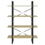 Estantería de 4 niveles contrachapada roble Sonoma 100x30x140cm en Librerías y estanterías | Comprar online en Foru.es
