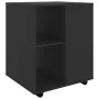 Armario con ruedas madera contrachapada negro 60x53x72 cm de vidaXL, Taquillas y armarios de almacenamiento - Ref: Foro24-808...