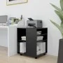 Armario con ruedas madera contrachapada negro 60x53x72 cm de vidaXL, Taquillas y armarios de almacenamiento - Ref: Foro24-808...