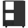 Armario con ruedas madera contrachapada negro 60x53x72 cm de vidaXL, Taquillas y armarios de almacenamiento - Ref: Foro24-808...