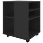 Armario con ruedas madera contrachapada negro 60x53x72 cm de vidaXL, Taquillas y armarios de almacenamiento - Ref: Foro24-808...