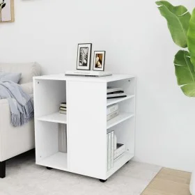White plywood wardrobe with wheels 60x53x72 cm by vidaXL, Lockers and storage cabinets - Ref: Foro24-808458, Price: 75,83 €, ...