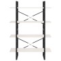 Estantería 4 niveles madera maciza de pino blanco 100x30x140 cm en Librerías y estanterías | Comprar online en Foru.es