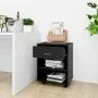 Armario con ruedas madera contrachapada negro 46x36x59 cm de vidaXL, Taquillas y armarios de almacenamiento - Ref: Foro24-808...
