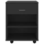 Armario con ruedas madera contrachapada negro 46x36x59 cm de vidaXL, Taquillas y armarios de almacenamiento - Ref: Foro24-808...