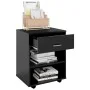 Armario con ruedas madera contrachapada negro 46x36x59 cm de vidaXL, Taquillas y armarios de almacenamiento - Ref: Foro24-808...