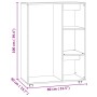 Armario de madera de ingeniería gris hormigón 80x40x110 cm de vidaXL, Armarios roperos - Ref: Foro24-808517, Precio: 76,87 €,...