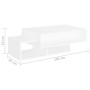 Mesa de centro madera contrachapada blanco 105x55x32 cm de vidaXL, Mesas de centro - Ref: Foro24-808522, Precio: 64,99 €, Des...