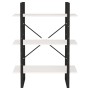 Estantería 3 niveles madera maciza de pino blanco 80x30x105 cm en Librerías y estanterías | Comprar online en Foru.es