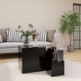 Mesitas auxiliares 3 uds madera contrachapada negro de vidaXL, Mesas auxiliares - Ref: Foro24-808586, Precio: 74,06 €, Descue...