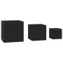 Side tables 3 units black plywood by vidaXL, Side tables - Ref: Foro24-808586, Price: 72,91 €, Discount: %