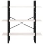 Estantería 3 niveles madera maciza de pino blanco 100x30x105 cm en Librerías y estanterías | Comprar online en Foru.es
