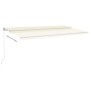 Toldo retráctil automático con postes crema 6x3 m en Toldos | Comprar online en Foru.es