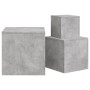 Mesas auxiliares 3 piezas aglomerado gris hormigón de vidaXL, Mesas auxiliares - Ref: Foro24-808589, Precio: 58,29 €, Descuen...