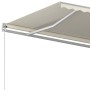 Toldo retráctil automático con postes crema 6x3 m en Toldos | Comprar online en Foru.es