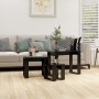 Mesas apilables 3 piezas madera contrachapada negro de vidaXL, Mesas auxiliares - Ref: Foro24-808604, Precio: 57,39 €, Descue...