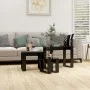 Mesas apilables 3 piezas madera contrachapada negro de vidaXL, Mesas auxiliares - Ref: Foro24-808604, Precio: 54,44 €, Descue...