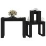 Mesas apilables 3 piezas madera contrachapada negro de vidaXL, Mesas auxiliares - Ref: Foro24-808604, Precio: 54,44 €, Descue...