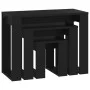 Mesas apilables 3 piezas madera contrachapada negro de vidaXL, Mesas auxiliares - Ref: Foro24-808604, Precio: 54,44 €, Descue...