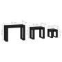 Mesas apilables 3 piezas madera contrachapada negro de vidaXL, Mesas auxiliares - Ref: Foro24-808604, Precio: 54,44 €, Descue...