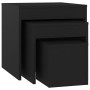 Mesas apilables 3 piezas madera contrachapada negro de vidaXL, Mesas auxiliares - Ref: Foro24-808595, Precio: 44,89 €, Descue...