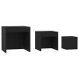 Mesas apilables 3 piezas madera contrachapada negro de vidaXL, Mesas auxiliares - Ref: Foro24-808595, Precio: 44,89 €, Descue...