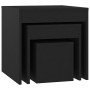 Mesas apilables 3 piezas madera contrachapada negro de vidaXL, Mesas auxiliares - Ref: Foro24-808595, Precio: 44,89 €, Descue...