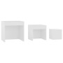 Mesas apilables 3 piezas madera contrachapada blanco de vidaXL, Mesas auxiliares - Ref: Foro24-808594, Precio: 59,17 €, Descu...