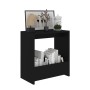 Mesa auxiliar de madera contrachapada negro 50x26x50 cm en Mesas auxiliares | Comprar online en Foru.es