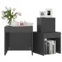 Stapelbare Tische 3 Stück aus glänzendem grauem Sperrholz von vidaXL, Seitentische - Ref: Foro24-808602, Preis: 46,77 €, Raba...