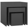 Stapelbare Tische 3 Stück aus glänzendem grauem Sperrholz von vidaXL, Seitentische - Ref: Foro24-808602, Preis: 46,77 €, Raba...