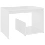 Mesa auxiliar de madera contrachapada blanco 59x36x38 cm en Mesas auxiliares | Comprar online en Foru.es