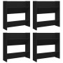 Zapateros de pared 4 uds madera contrachapada negro 60x18x60 cm en Zapateros y organizadores de calzado | Comprar online en Foru