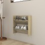 Zapatero de pared madera contrachapada roble Sonoma 60x18x60 cm en Zapateros y organizadores de calzado | Comprar online en Foru