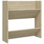Zapatero de pared madera contrachapada roble Sonoma 60x18x60 cm en Zapateros y organizadores de calzado | Comprar online en Foru