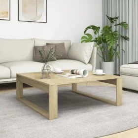 Mesa de centro madera contrachapada roble Sonoma 100x100x35 cm de vidaXL, Mesas de centro - Ref: Foro24-808633, Precio: 61,94...