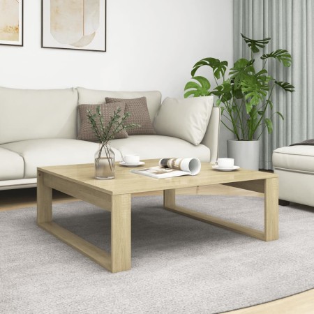 Mesa de centro madera contrachapada roble Sonoma 100x100x35 cm de vidaXL, Mesas de centro - Ref: Foro24-808633, Precio: 62,76...
