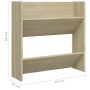 Zapatero de pared madera contrachapada roble Sonoma 60x18x60 cm en Zapateros y organizadores de calzado | Comprar online en Foru