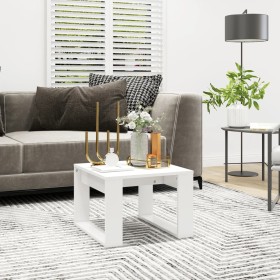 Mesa auxiliar de madera contrachapada blanco 50x50x35 cm de vidaXL, Mesas auxiliares - Ref: Foro24-808621, Precio: 35,53 €, D...