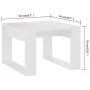 Mesa auxiliar de madera contrachapada blanco 50x50x35 cm de vidaXL, Mesas auxiliares - Ref: Foro24-808621, Precio: 34,96 €, D...