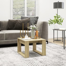Mesa auxiliar de madera contrachapada roble Sonoma 50x50x35 cm de vidaXL, Mesas auxiliares - Ref: Foro24-808624, Precio: 34,2...