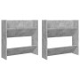 Zapateros de pared 2 uds contrachapada gris hormigón 60x18x60cm en Zapateros y organizadores de calzado | Comprar online en Foru