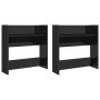 Zapateros de pared 2 uds contrachapada negro brillo 60x18x60 cm en Zapateros y organizadores de calzado | Comprar online en Foru