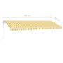 Toldo automático LED sensor de viento amarillo blanco 500x350cm de vidaXL, Toldos - Ref: Foro24-3069673, Precio: 817,73 €, De...