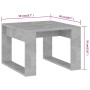 Mesa de centro madera de ingeniería gris hormigón 50x50x35 cm de vidaXL, Mesas auxiliares - Ref: Foro24-808625, Precio: 30,04...